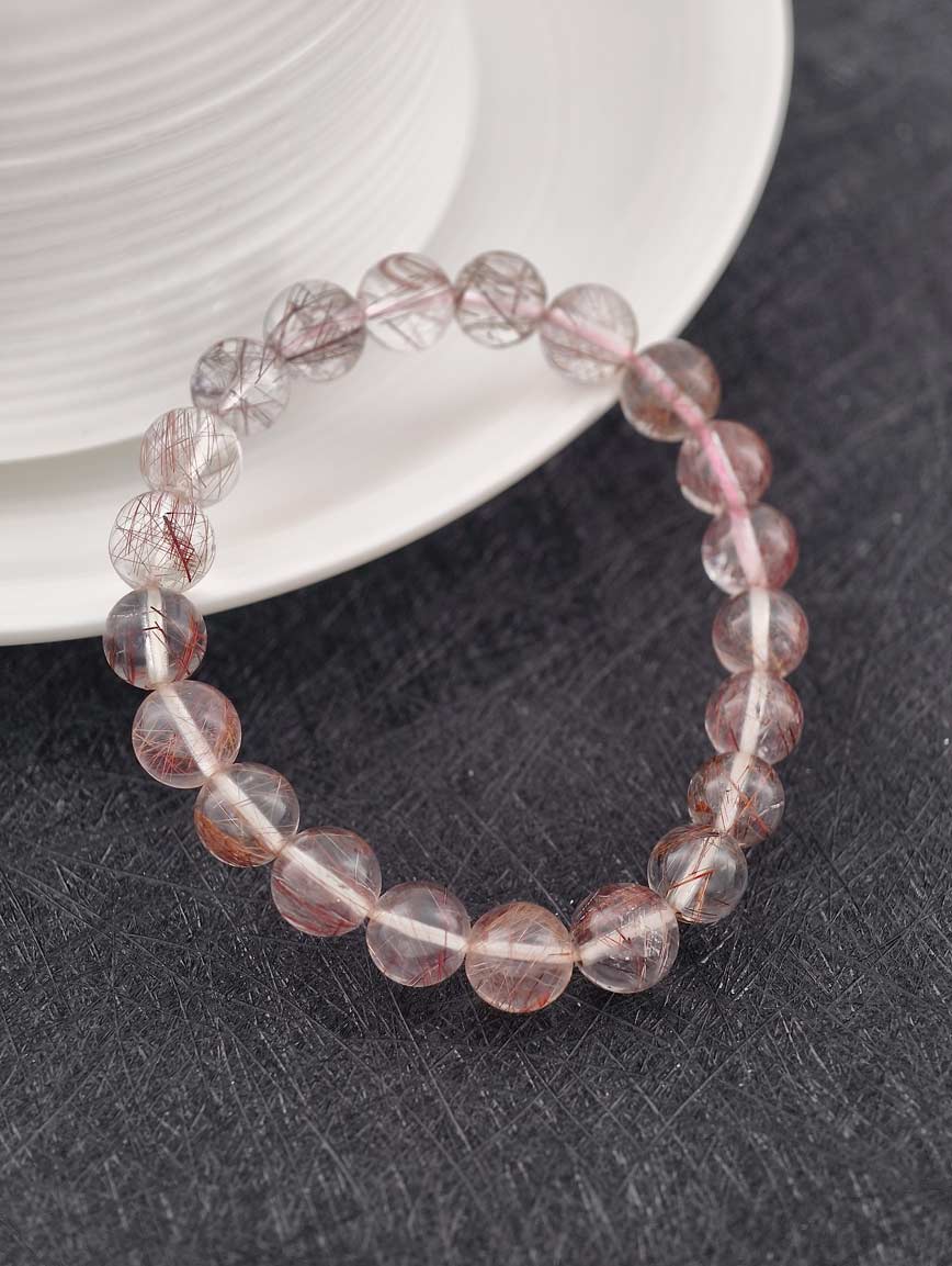 Natural Copper Rutilated Quartz Energy Bracelet image