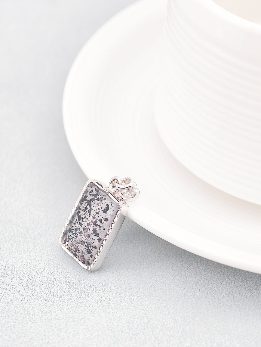 Natural Black Super Seven Sterling Silver Pendant image