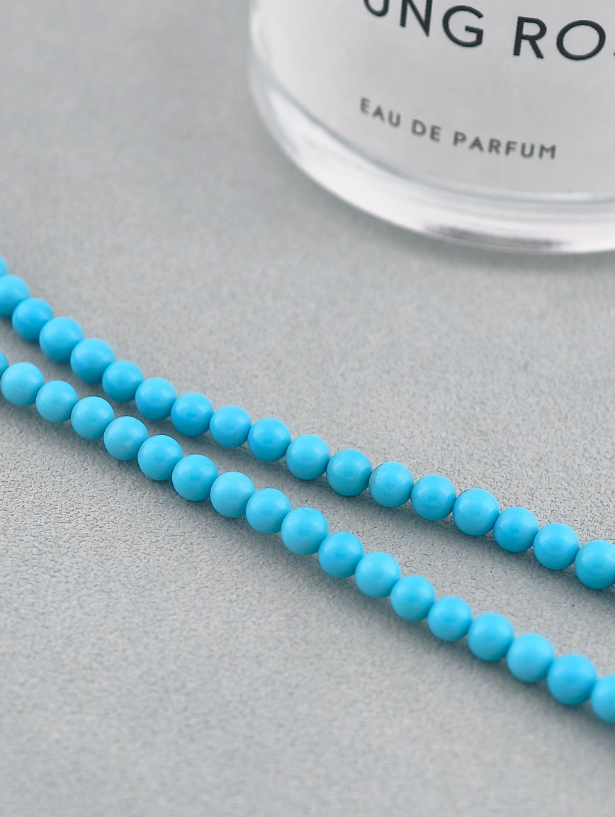 Natural Blue Porcelain Turquoise Necklace image