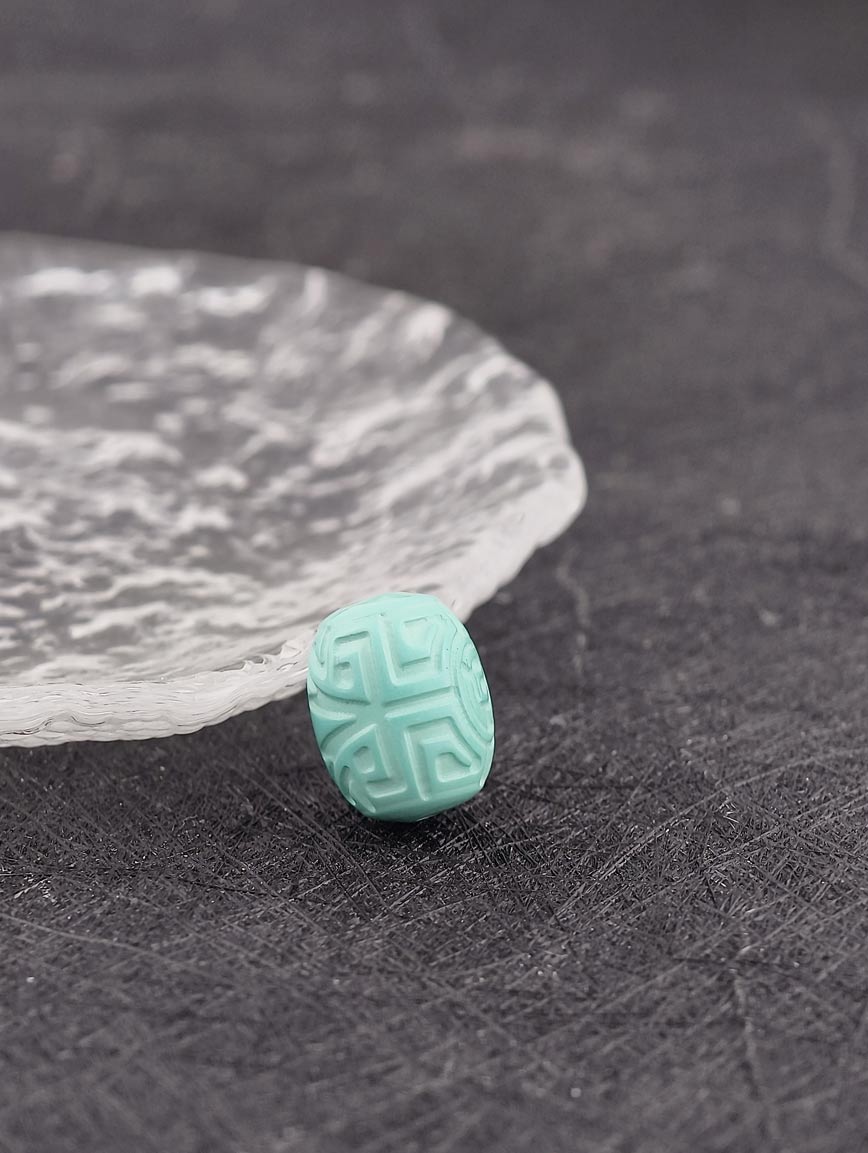 Natural Turquoise Vintage Ruyi Bead DIY Accessory image