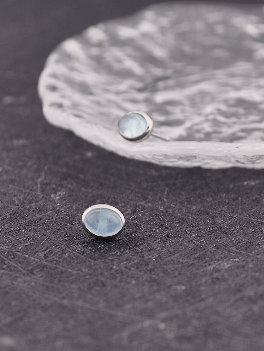 Natural Aquamarine Sterling Silver Earrings image