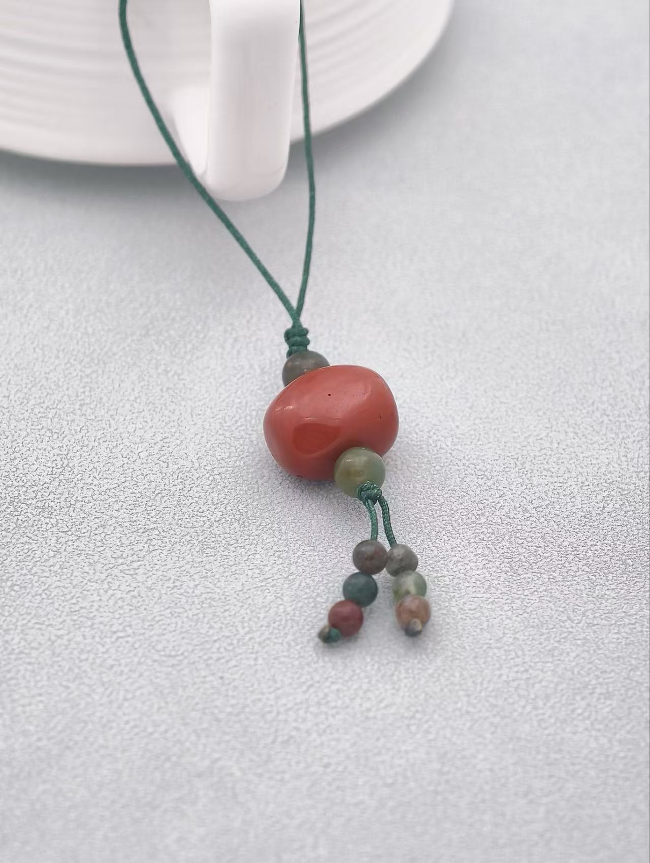 Natural South Red Agate Bag and Phone Charm image