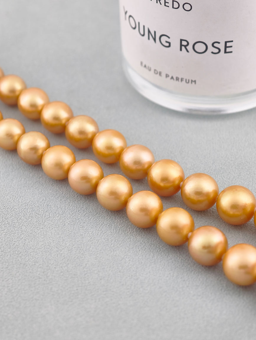 Natural South Sea Golden Pearl Necklace image