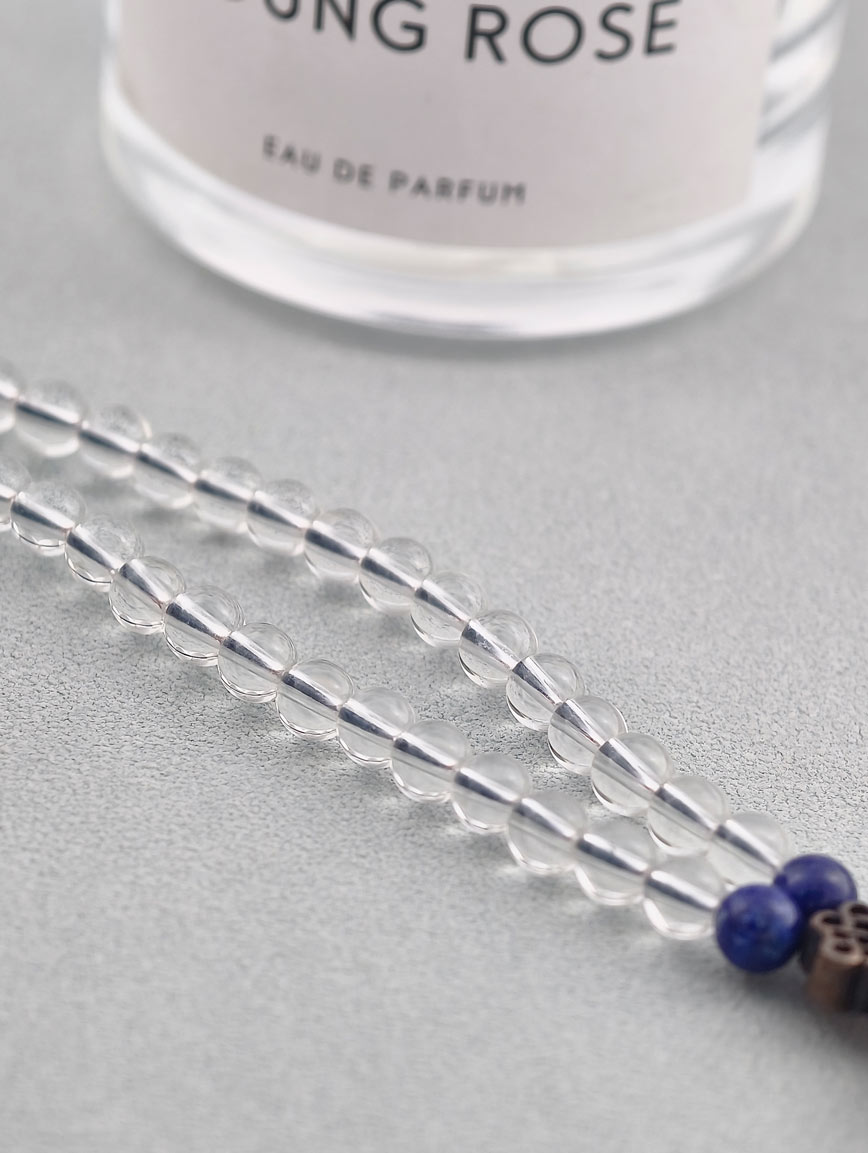 Wealth-Attracting Tablet Lapis Lazuli with Natural Turquoise South Red Agate Pure Silver and Clear Quartz Necklace image