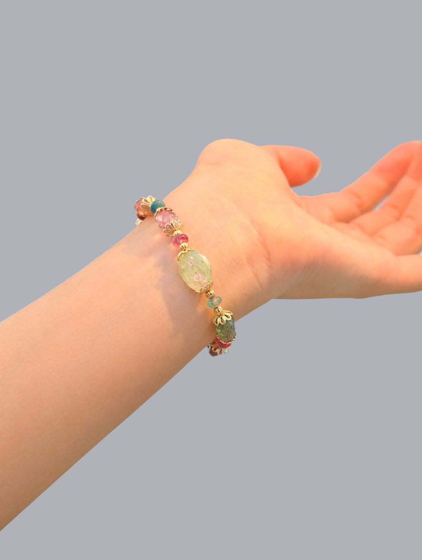 Natural Tourmaline Delicate Style Bracelet image