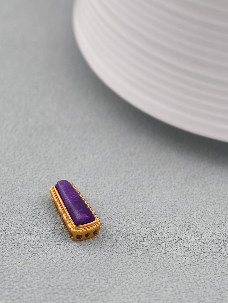 18K Gold Natural Sugilite Fashion Personality DIY Accessory image