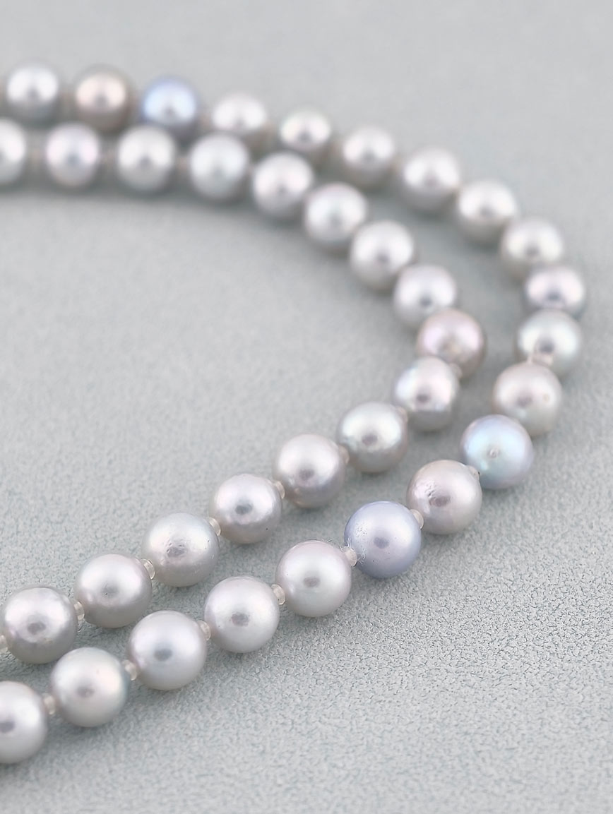 Gray Akoya Seawater Pearl Necklace image