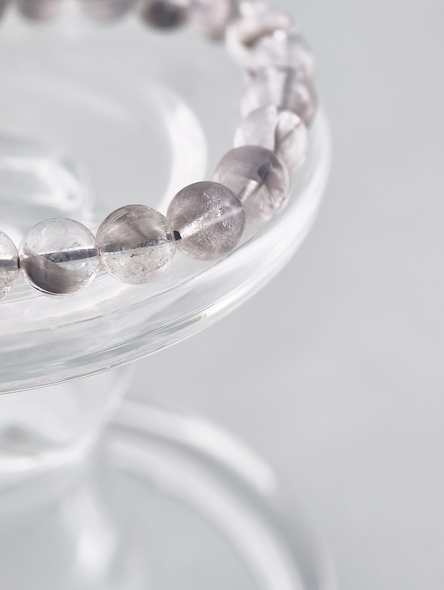 Natural Silver Rutilated Quartz Bracelet image