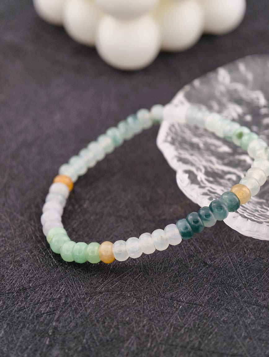 Natural Multi-Colored Jadeite Bracelet image