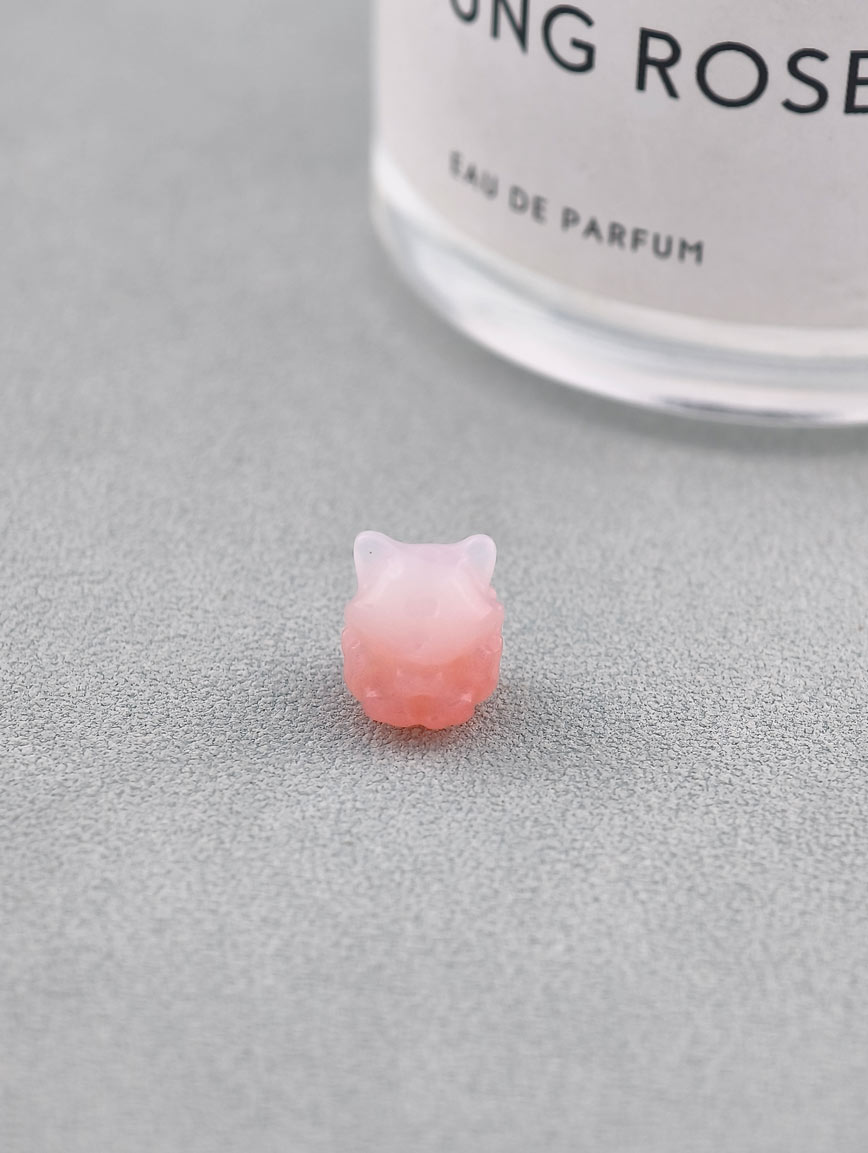 Natural Graduated Alxa Agate Nine-Tailed Fox DIY Accessory image