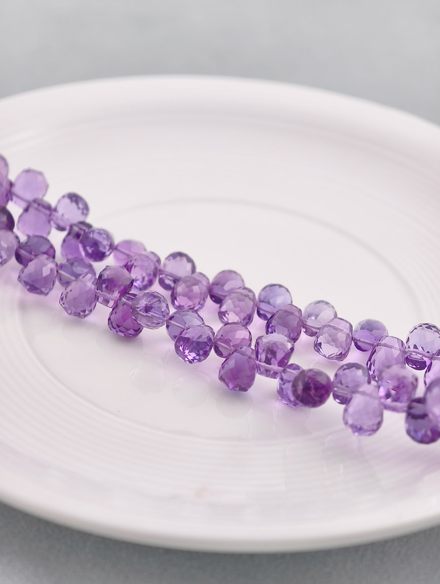 Top-grade Amethyst Necklace with Diamond Cut image