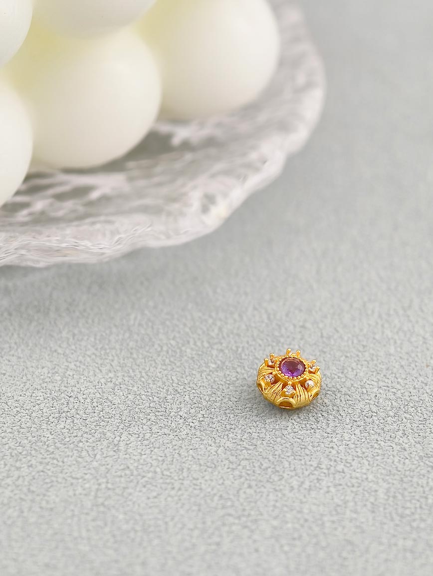 Natural Amethyst Sterling Silver DIY Accessory image