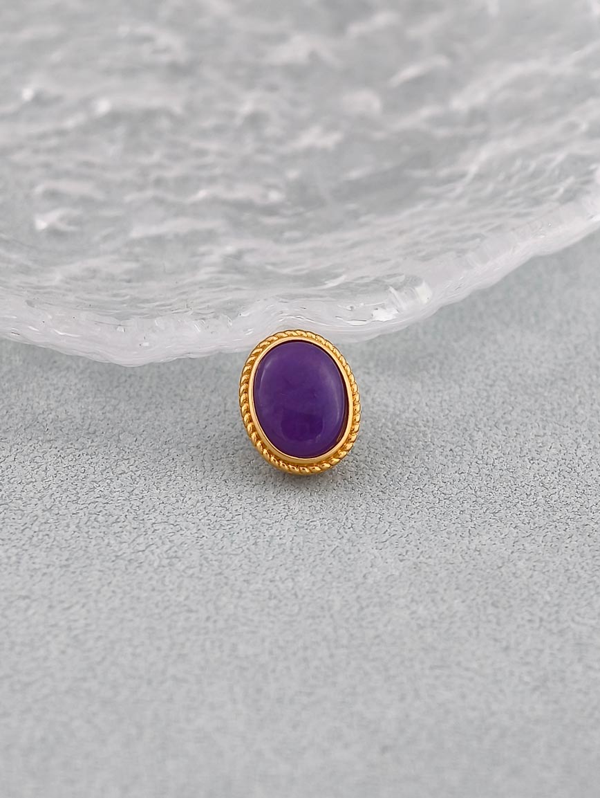 18K Gold Natural Sugilite Simple Style DIY Accessory image