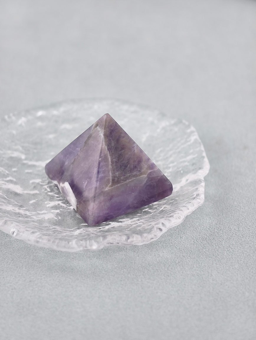 Natural Amethyst Pyramid Ornament image