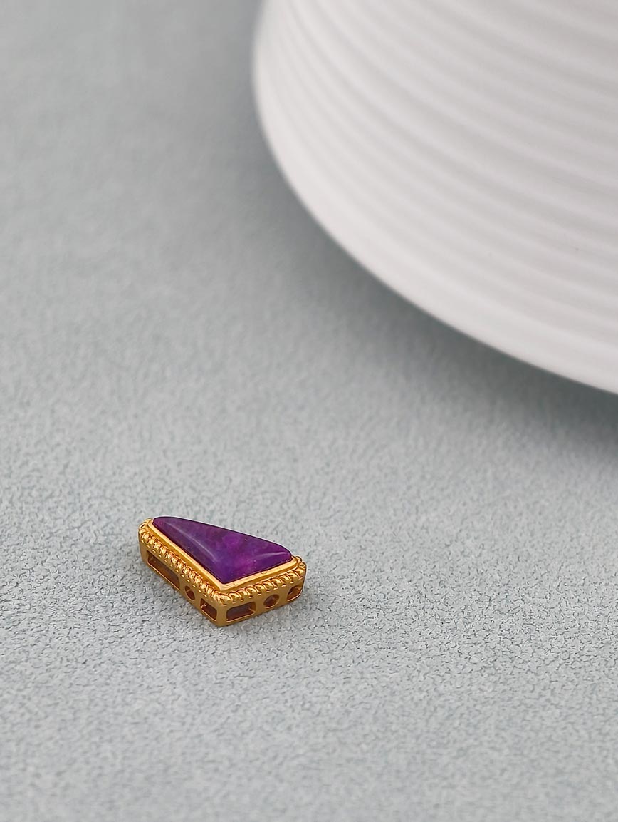 18K Gold Inlaid Sugilite Unique Style DIY Accessory image