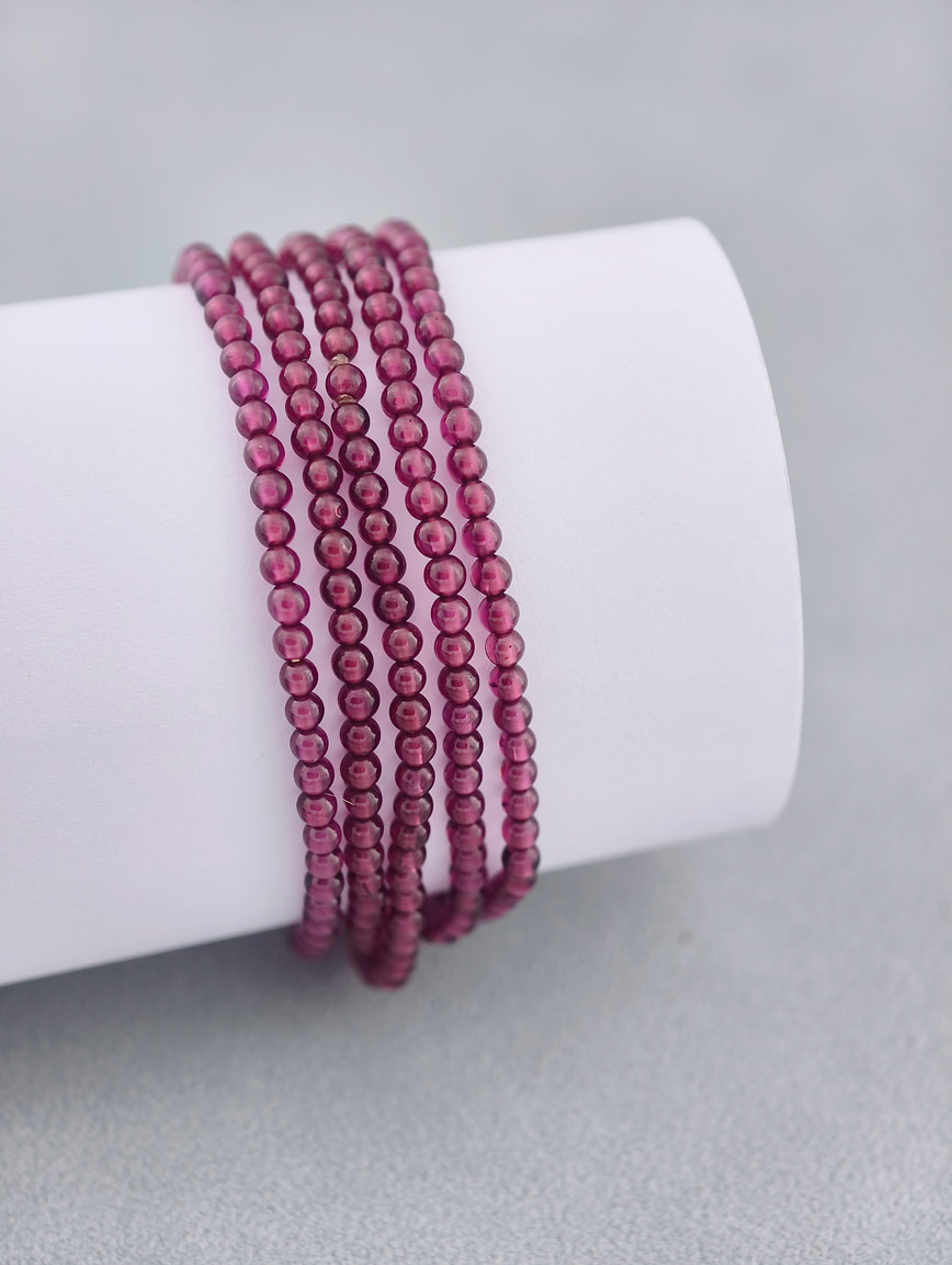 Natural Garnet Multi-Circle Bracelet image