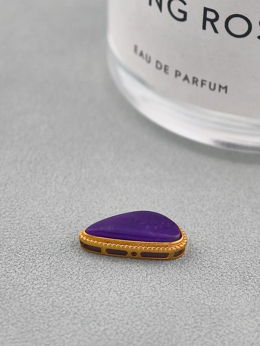 18K Gold Inlaid Sugilite Simple Style DIY Accessory image