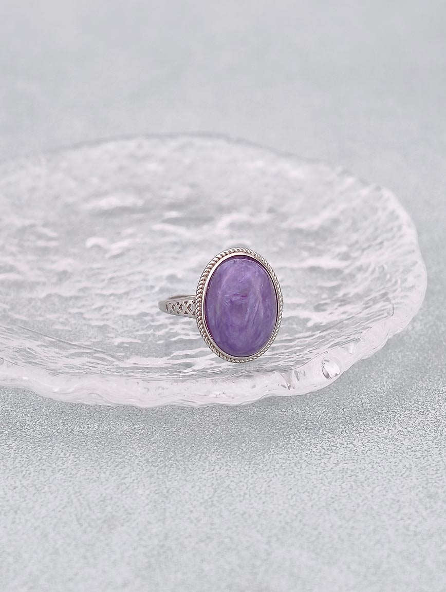 Natural Charoite Ring image
