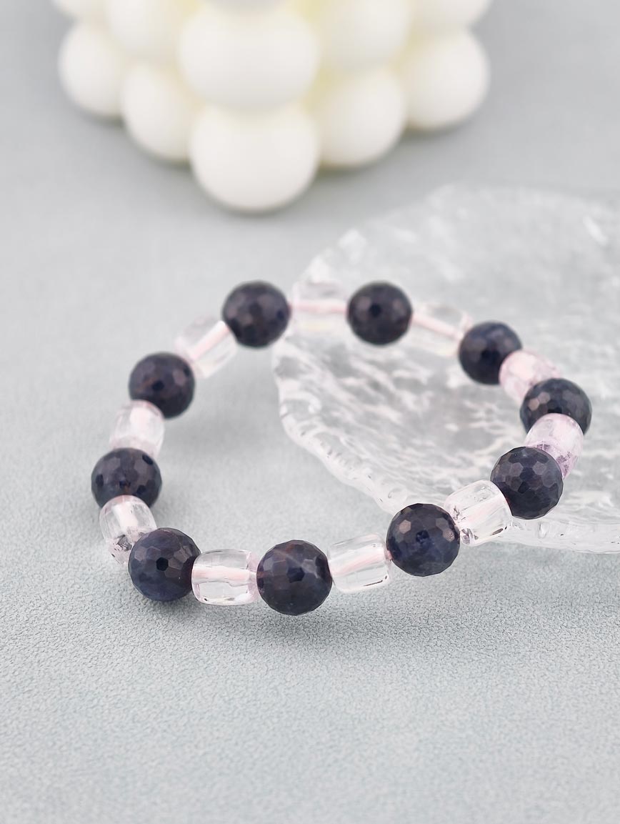 Natural Sapphire and Kunzite Bracelet image
