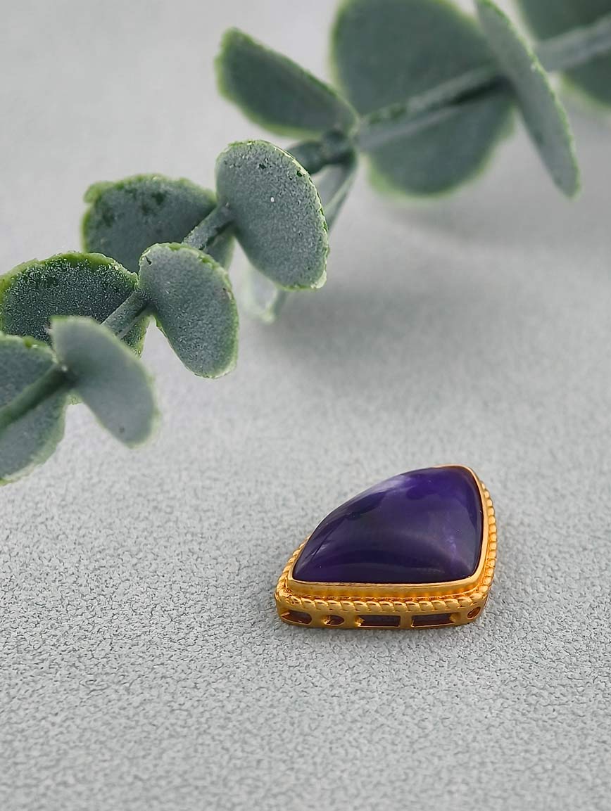 Collectible 18K Gold Natural Sugilite DIY Accessory image