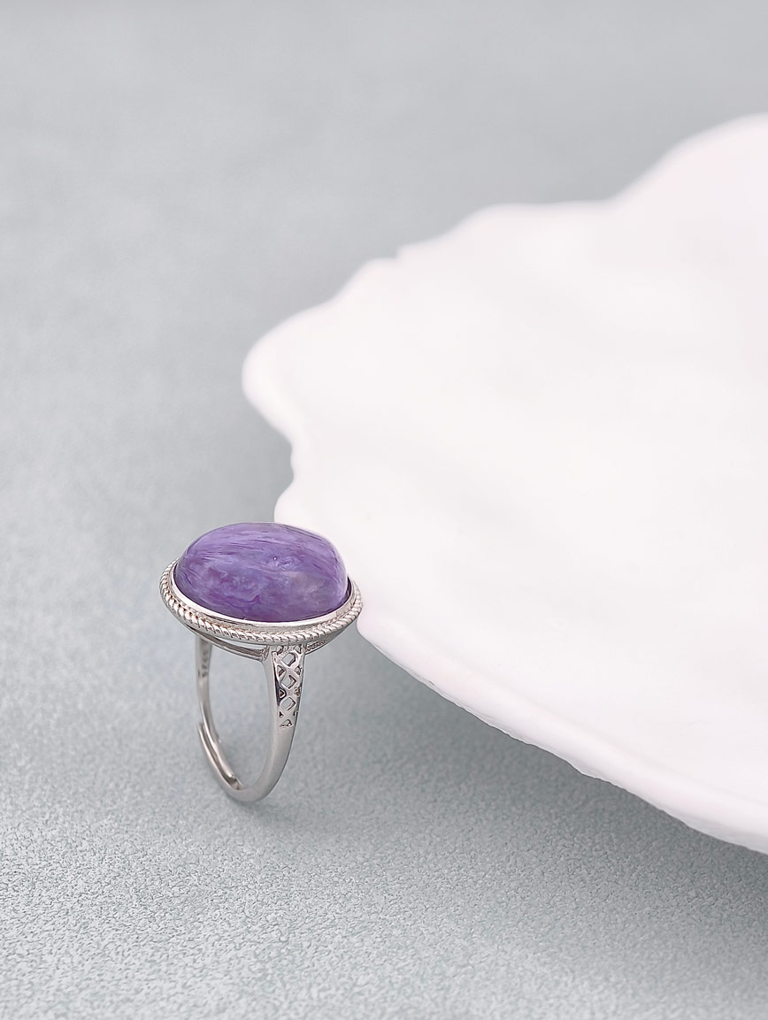 Natural Charoite Ring image