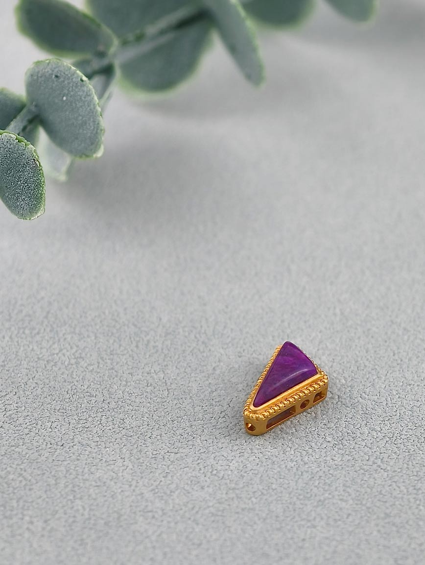18K Gold Inlaid Sugilite Unique Style DIY Accessory image