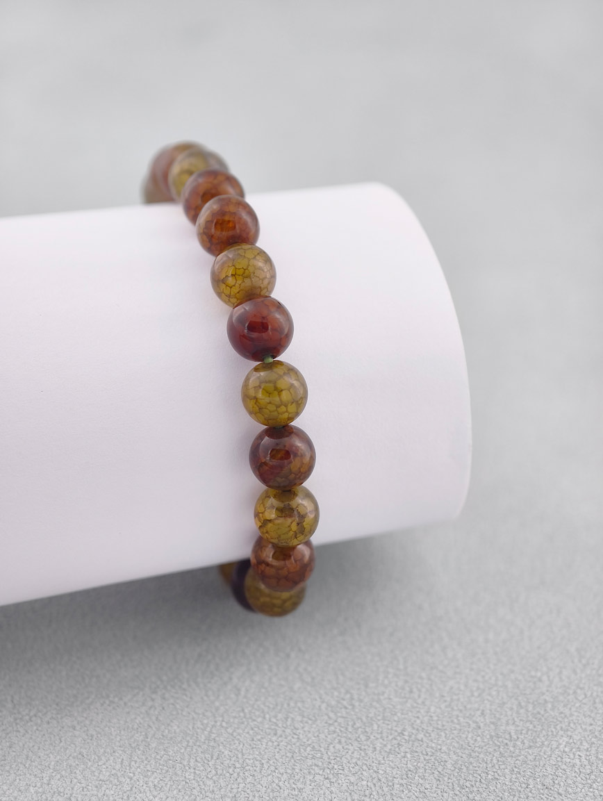Natural Dragon Pattern Agate Bracelet image