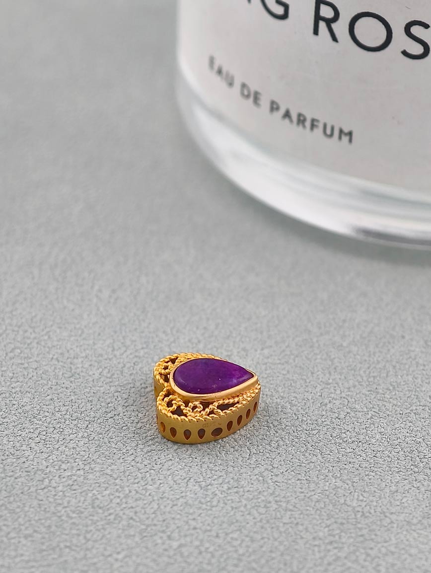Heart Shaped 18K Gold Sugilite DIY Accessory image