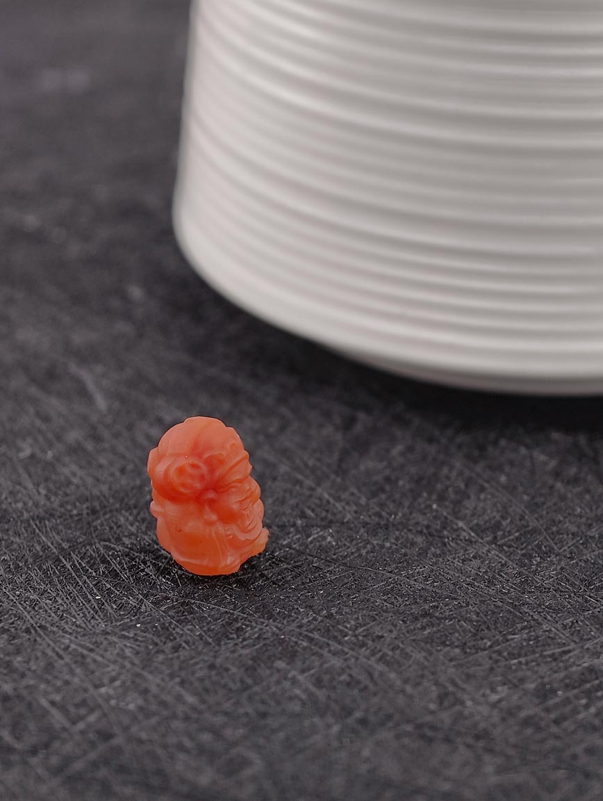 Natural South Red Agate God of Wealth DIY Accessory image