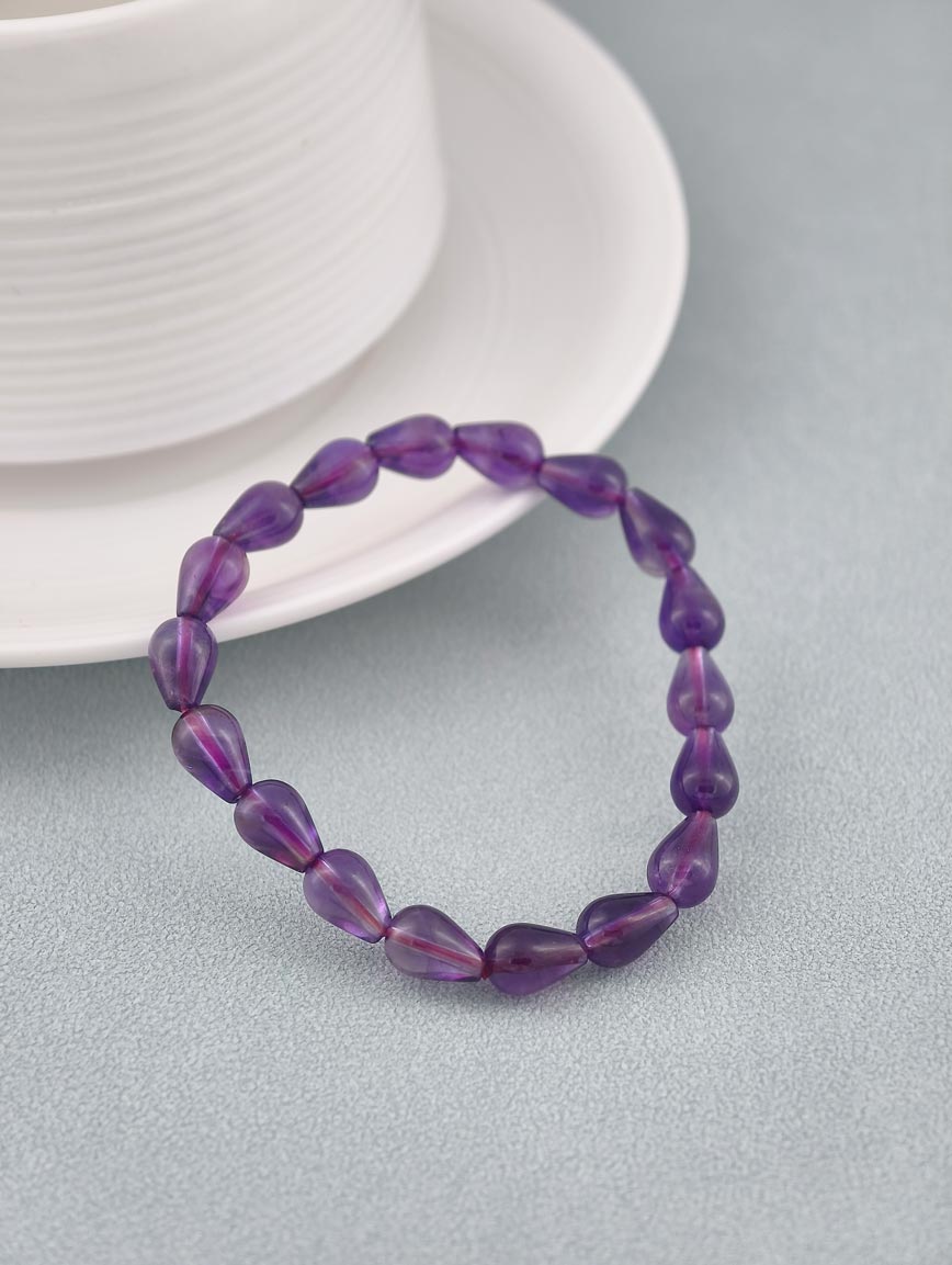 Natural Drop Shaped Amethyst Bracelet image