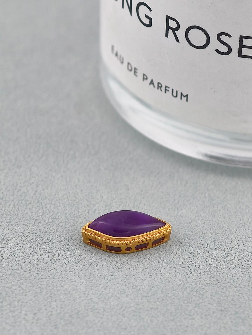 18K Gold Inlaid Natural Sugilite Unique Style DIY Accessory image