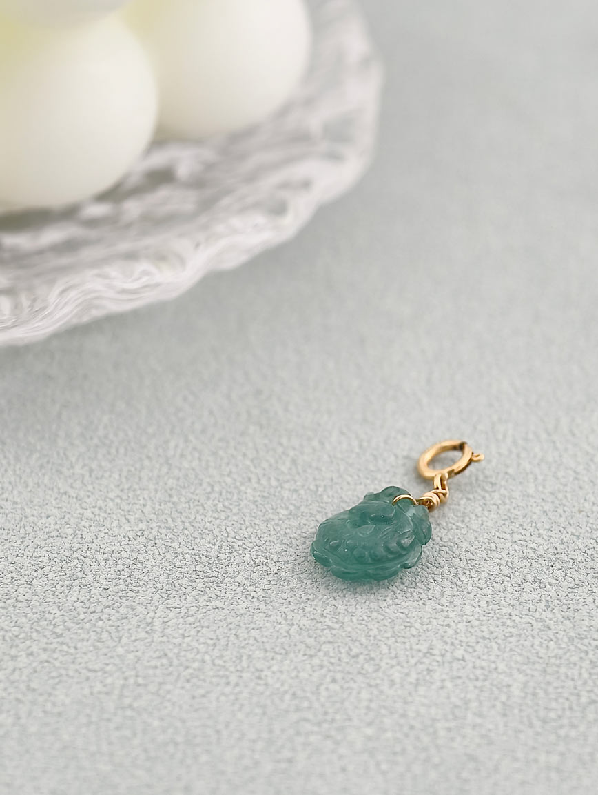 Natural Tourmaline Lucky Dragon Fish DIY Accessory image