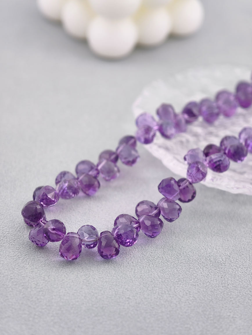 Top-grade Amethyst Necklace with Diamond Cut image