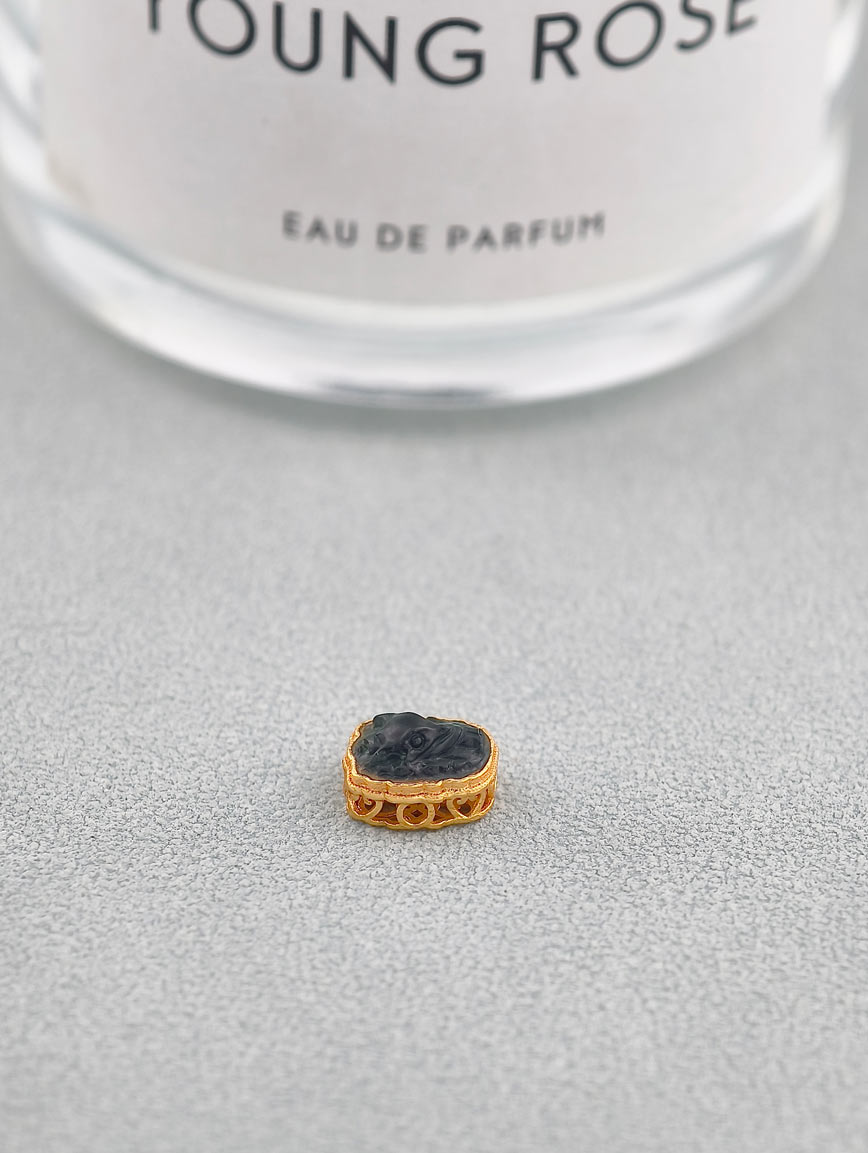 Natural Tourmaline Nine-Tailed Fox Spacer Bead DIY Accessory image