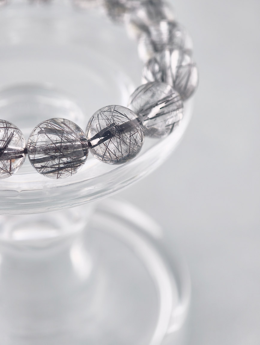 Natural Black Rutilated Quartz Bracelet image