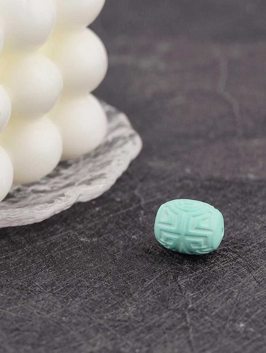 Natural Turquoise Vintage Ruyi Bead DIY Accessory image