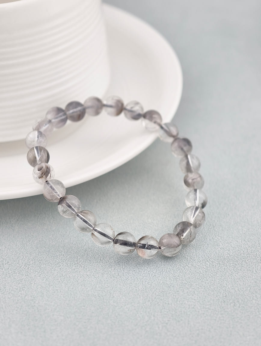 Natural Silver Rutilated Quartz Bracelet image