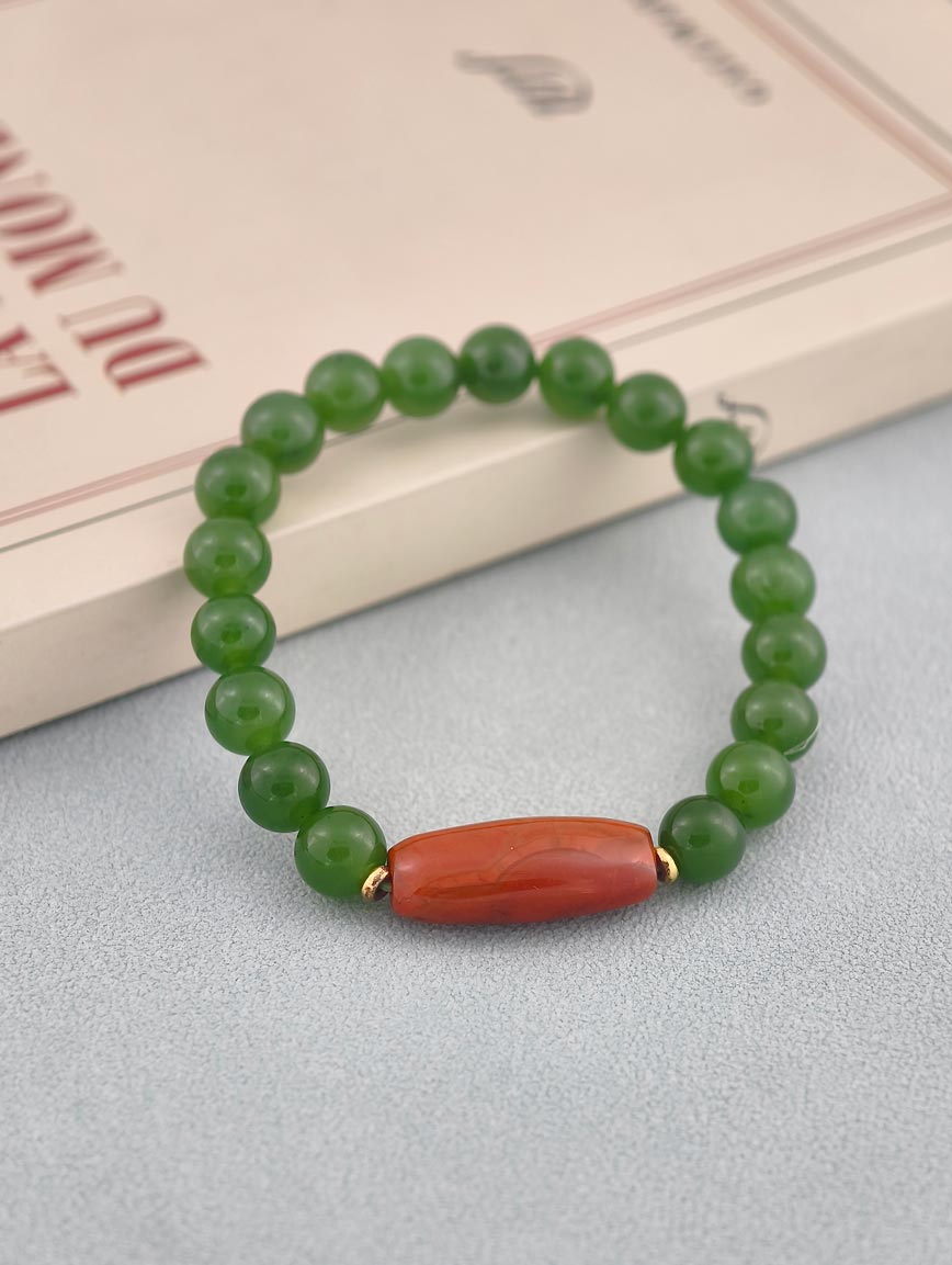 Natural Jasper and South Red Agate Bracelet image