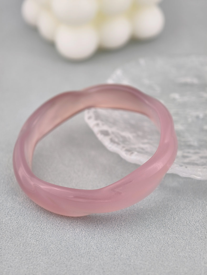 Natural Pink Chalcedony Bracelet image