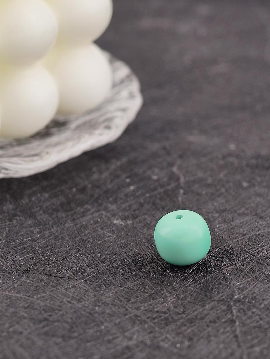 Turquoise Vintage Drum Bead DIY Accessory image