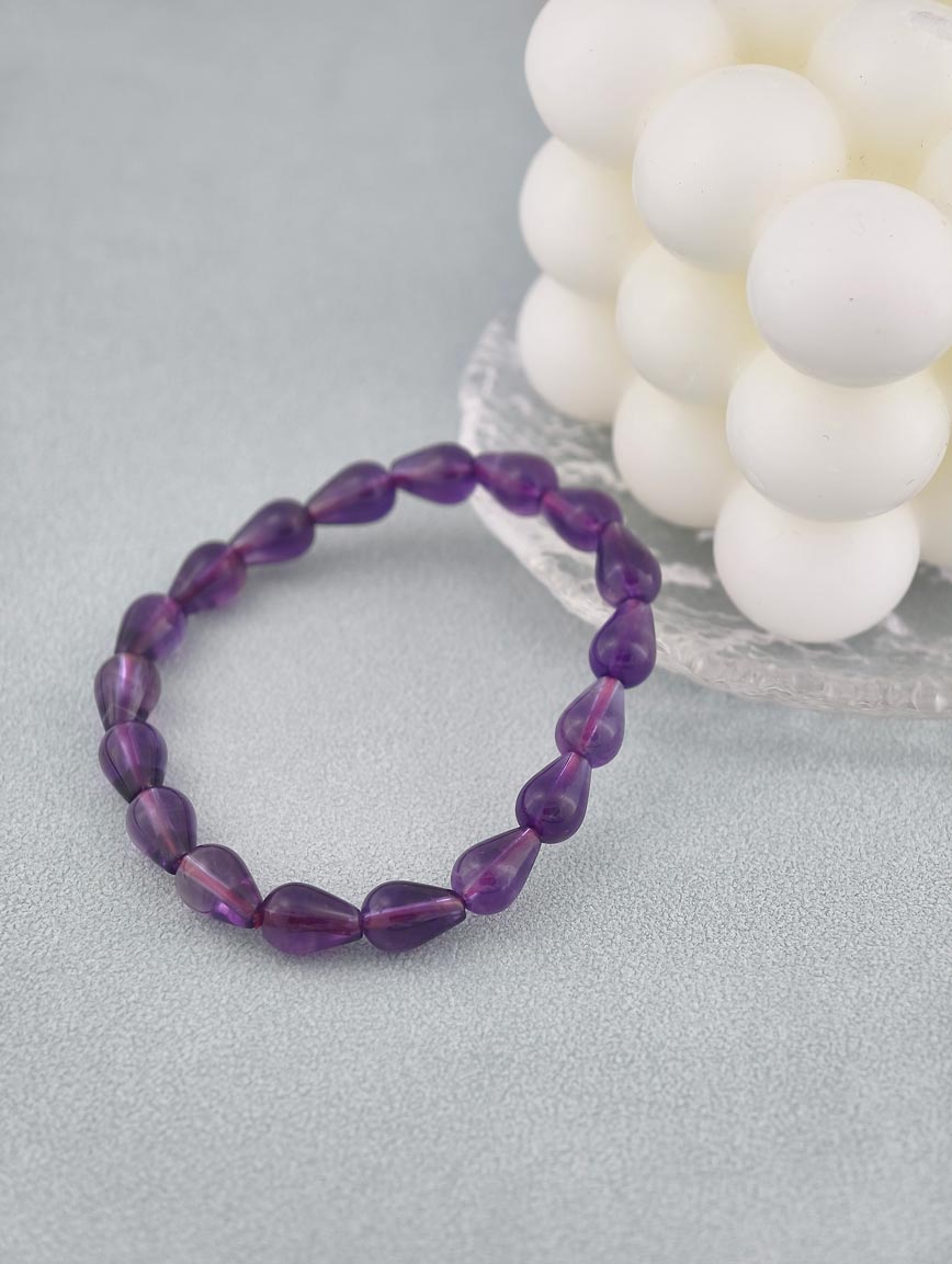 Natural Drop Shaped Amethyst Bracelet image
