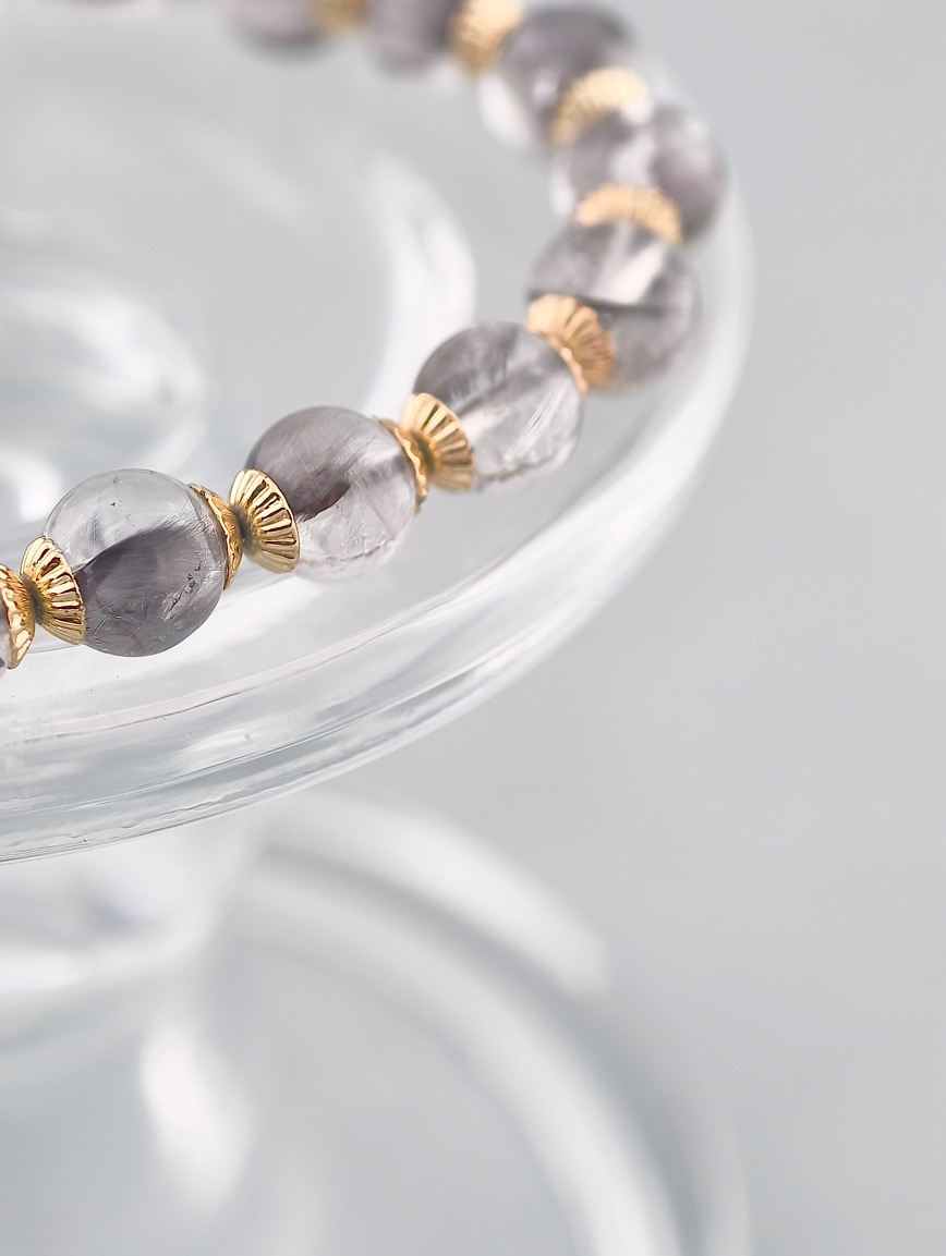 Natural Silver Rutilated Quartz Energy Bracelet image