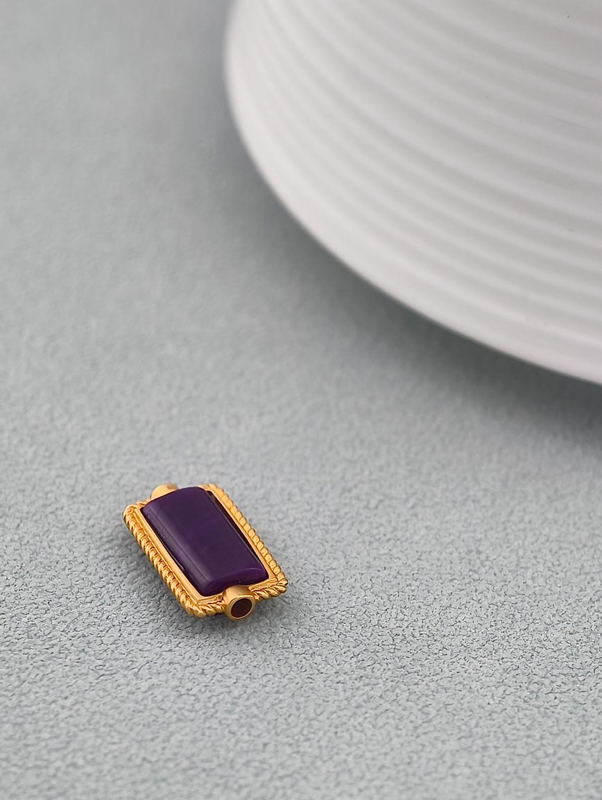 18K Gold Inlaid Mysterious Purple Sugilite DIY Accessory image