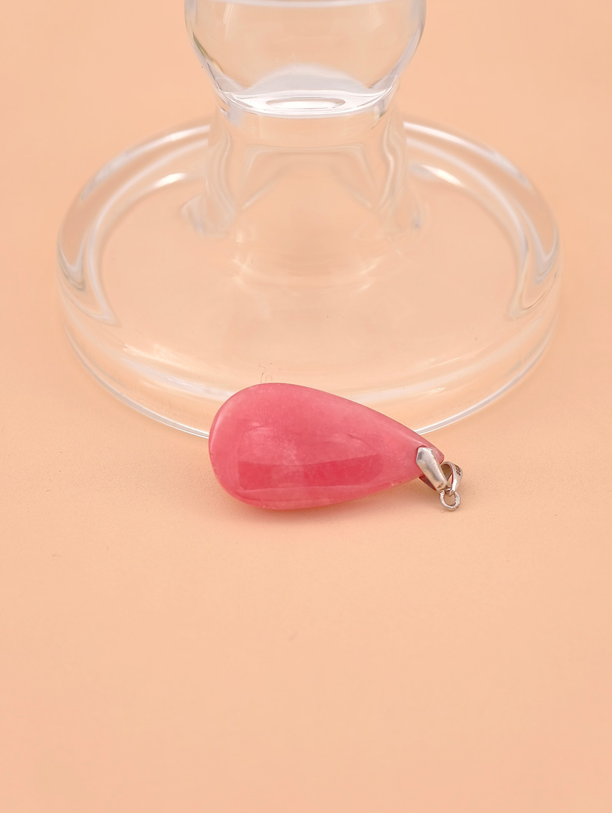 Natural Rhodochrosite Sterling Silver Pendant image