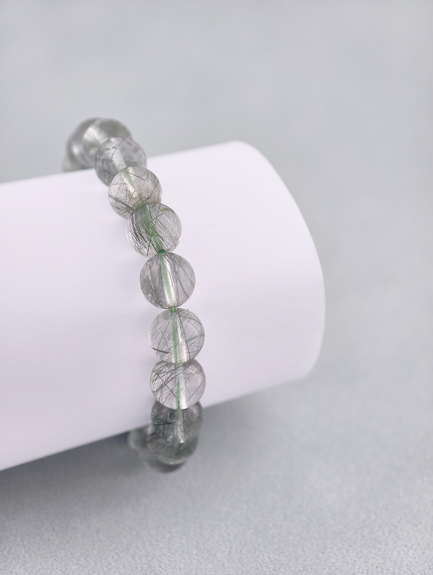 Natural Green Rutilated Quartz Bracelet image