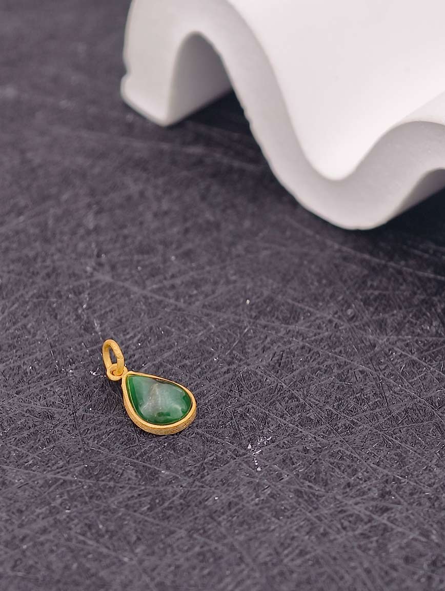Natural Water Drop Shaped Jadeite Pendant image