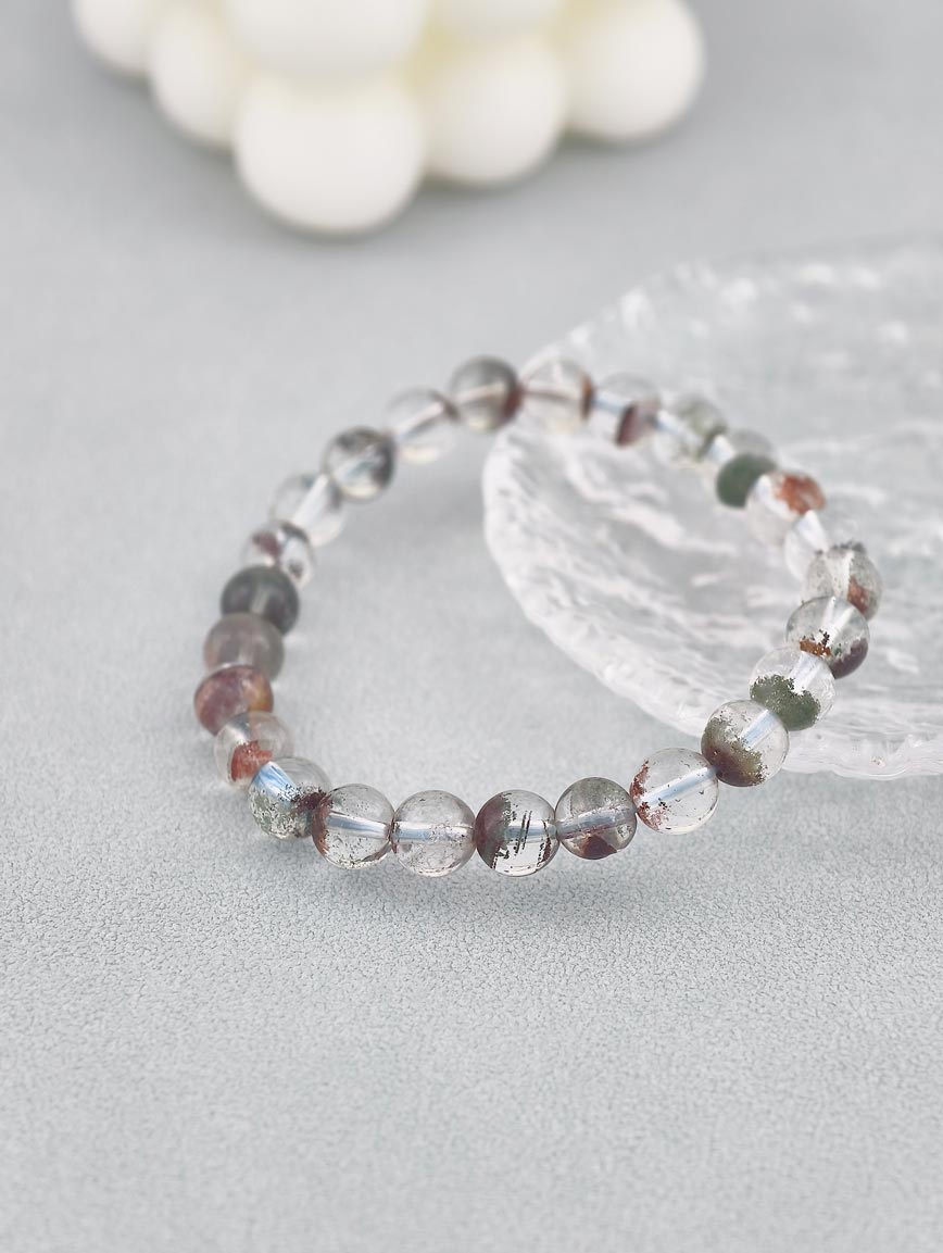 Natural Red and Green Phantom Bracelet image
