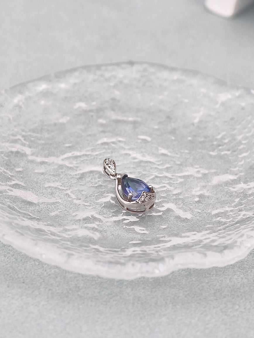Topaz Angel Tear Water Drop Pendant image