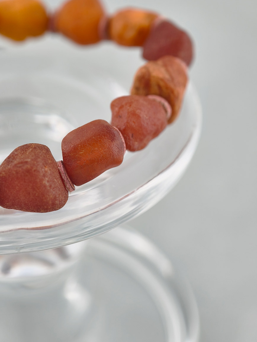 Natural Raw Mine Sea Drift Beeswax Bracelet image