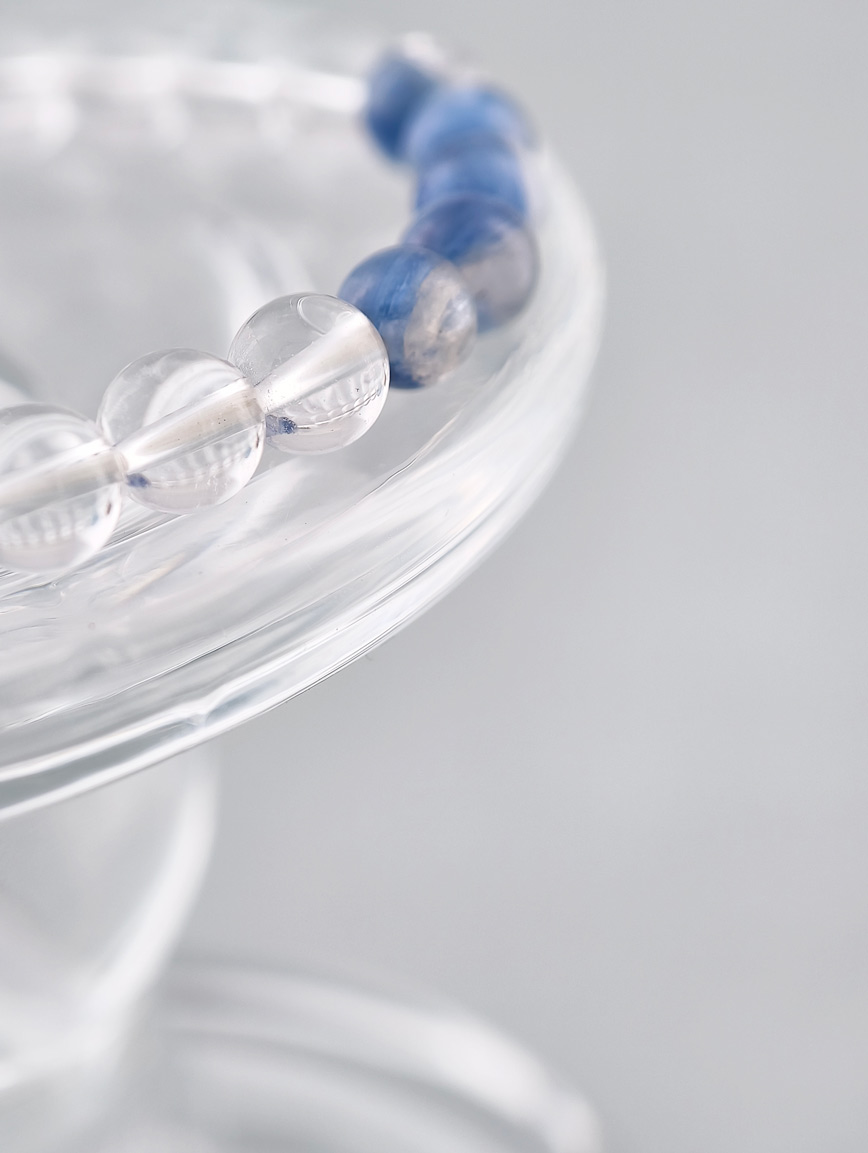 Clear Quartz and Kyanite Aquamarine Bracelet image